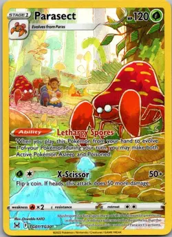 Pokemon TCG Parasect Ultra Rare SWSH11: Lost Origin Trainer Gallery TG01/TG30 NM - Image 1