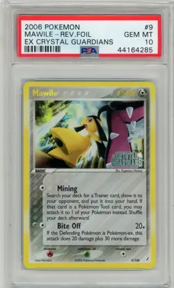 2006 Pokemon EX Crystal Guardians #9 Reverse Holo Foil Mawile PSA 10 - Image 1