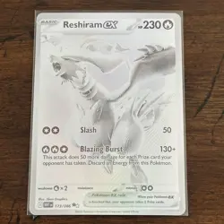 Pokemon TCG Reshiram Ex 173/086 Full Art Holo Rare EX Fire English Pokemon Card - Image 1