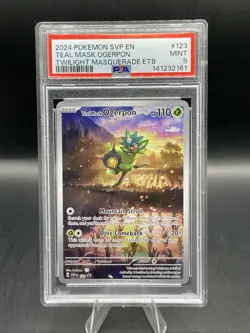 Teal Mask Ogerpon 123 Sv: Scarlet & Violet Promo Cards Holo PSA 9 - Image 1