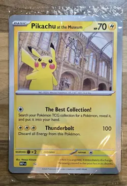 Pikachu At The Museum JUMBO Promo card - SEALED - Image 1