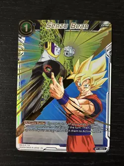 Dragon Ball Super Card Game Senzu Bean Gold Stamped BT1-053 C Foil NM Goku, Cell - Image 1