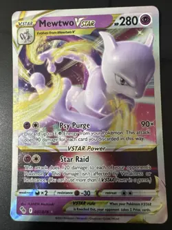 Pokemon Go Mewtwo VSTAR Holo Ultra Rare Card 031/078 Pokemon TCG - Image 1