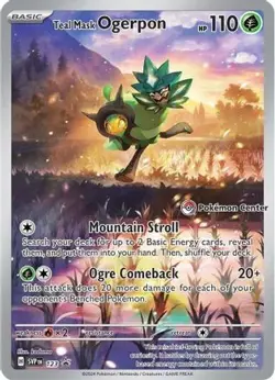 Teal Mask Ogerpon - 123 (Pokemon Center Exclusive) 123 - SV Scarlet & Violet Pr - Image 1
