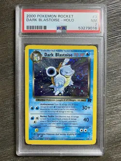 Pokemon TCG Cards Dark Blastoise 3/82 Team Rocket Holo Rare PSA 7 WOTC Swirl Nm - Image 1