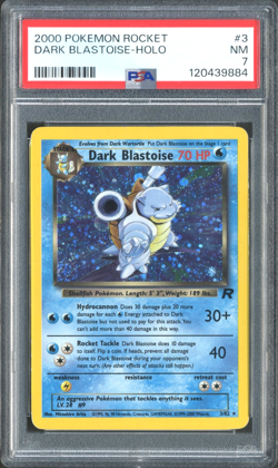 Pokemon TCG: Dark Blastoise 3/82 Team Rocket WoTC Holo Rare PSA 7 NM - Image 1