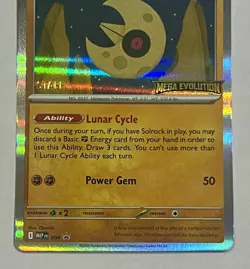 2025 Pokemon LUNATONE Holo Prerelease Staff Promo Mega Evolution 4 Mint+ Alt Art - Image 3