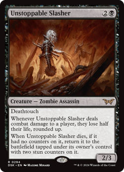 x1 Unstoppable Slasher DSK Duskmourn MTG 294 RARE LURKING EVIL M/NM 1x - Image 1