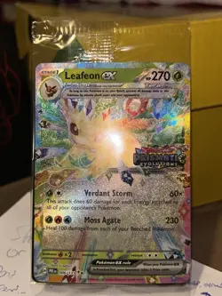 Pokemon Prismatic Evolutions Leafeon ex 006/131 Surprise Box Stamped Sealed QTY - Image 2
