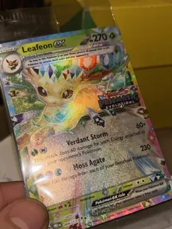 Pokemon Prismatic Evolutions Leafeon ex 006/131 Surprise Box Stamped Sealed QTY - Image 4