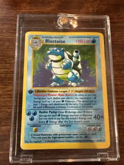 Pokemon TCG First Edition Shadowless Base Set Blastoise Holo - Image 1