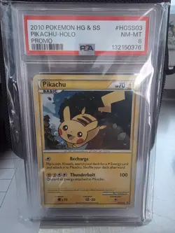 2010 POKEMON HEARTGOLD & SOULSILVER PROMO #HGSS03 PIKACHU-HOLO PSA 8 - Image 1