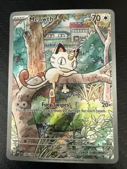 Pokemon Phantasmal Flames Meowth Illustration Rare 106/94 Pack Fresh NM In Hand - Image 1