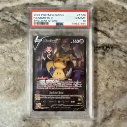 2022 POKEMON SWORD & SHIELD BRILLIANT STARS #TG16 FULL ART/MIMIKYU V PSA 10 - Image 1