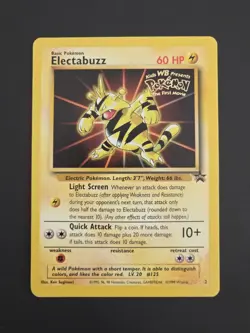 Electabuzz NM Mint Pokemon TCG 1999 Stamped WB Kids First Movie Promo - Image 1