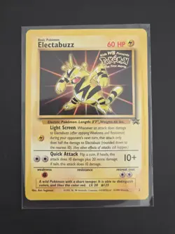 Electabuzz NM Mint Pokemon TCG 1999 Stamped WB Kids First Movie Promo - Image 2