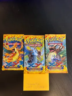 LOT OF 3 Pokemon XY Flashfire Booster Packs - Factory SEALED! - Image 1