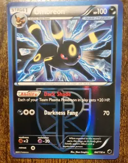 Pokemon TCG Umbreon Plasma Freeze 64/116 Holo Rare LP. - Image 1
