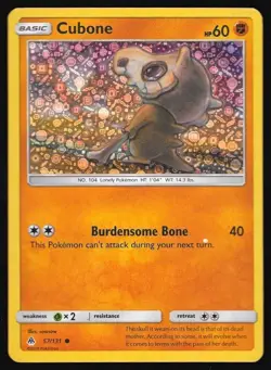 2018 Pokemon Cubone 57/131 Holo General Mills Promo Forbidden Light - LP - Image 1