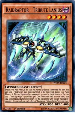 Yugioh! MP Raidraptor - Tribute Lanius - WIRA-EN021 - Ultra Rare - 1st Edition M - Image 1