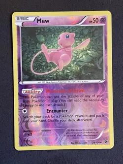 Mew 29/124 Pokemon 2016 Fates Collide XY Reverse Holo Rare Card NM - Image 1