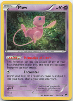 Mew 29/124 Holo Fates Collide Pokemon Card NM - Image 1