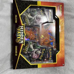 Pokemon TCG: Hidden Fates Charizard GX Collection Box New Factory Sealed - Image 1