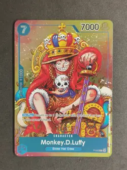 Luffy P-043 Foil ( Holo ) Promo Lucca Comics One Piece Card Game Tcg Collection - Image 1