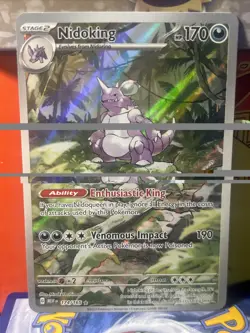 Pokemon Nidoking Holo TCG Card #174/165 Scarlet & Violet 151 Illustration Rare - Image 1
