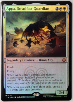Appa, Steadfast Guardian #10 M Foil NEW MTG TLA - Image 1