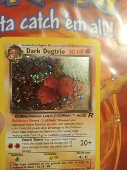 Swirl Pokemon Dark Dugtrio TCG Holo Card 6/82 Condition Vintage 2000 Wotc MP - Image 1