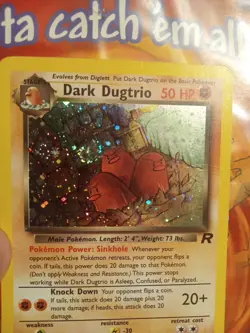 Swirl Pokemon Dark Dugtrio TCG Holo Card 6/82 Condition Vintage 2000 Wotc MP - Image 2