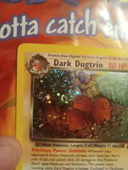 Swirl Pokemon Dark Dugtrio TCG Holo Card 6/82 Condition Vintage 2000 Wotc MP - Image 3