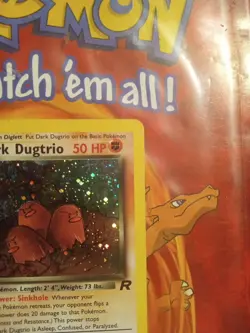 Swirl Pokemon Dark Dugtrio TCG Holo Card 6/82 Condition Vintage 2000 Wotc MP - Image 4
