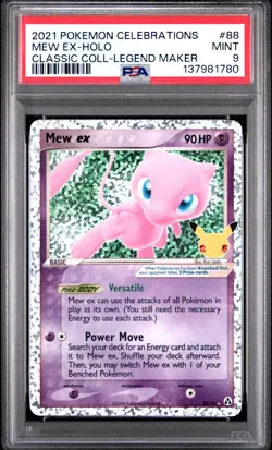 2021 POKEMON CELEBRATIONS CLASSIC COLL #88 MEW EX-HOLO PSA 9 - Image 1