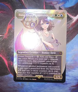 MTG - FIC - Yuna, Grand Summoner (Borderless) (Surge Foil) #216 - Near Mint - Image 1