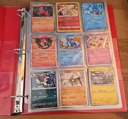 Pokemon TCG Assorted Cards Bulk Lot of 10 Pages Front And Back in Binder - Image 1