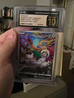 CGC-graded Prestine 10 Oranguru Pokemon card from the Japanese VMAX Climax Set - Image 1