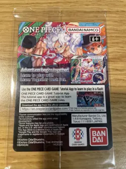 One Piece Monkey.D.Luffy College Basketball US Voyage Promo Card RARE - SEALED - Image 2