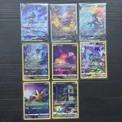 Pokemon joblot bundle. Crown zenith 8x cards. Mew gg10/gg70. Suicune V gg38/gg70 - Image 1