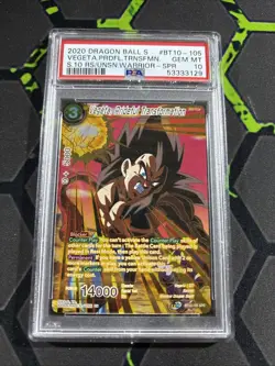 Dragon Ball Super Card Game Vegeta, Prideful Transformation PSA 10 - Image 1