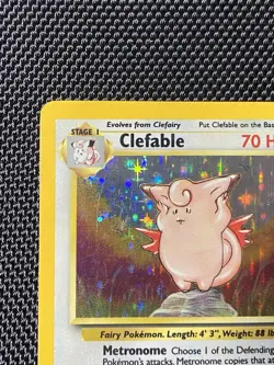 Clefable 1/64 Holo Rare ERROR Pokemon Card, Jungle No Set Symbol Misprint - Image 2