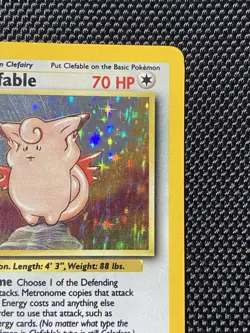 Clefable 1/64 Holo Rare ERROR Pokemon Card, Jungle No Set Symbol Misprint - Image 3