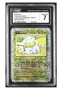 CGC 7 Bulbasaur 2002 Legendary (Collection) 68/110 Reverse Holo Pokemon Card - Image 1