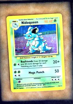 MP No Symbol Pokemon NIDOQUEEN Card JUNGLE Set 7/64 HOLO RARE Error Misprint - Image 1