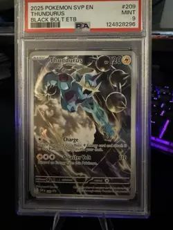 Pokemon Thundurus TCG Promo 209 Holo Rare Black Bolt PROMO PSA 9 - Image 1