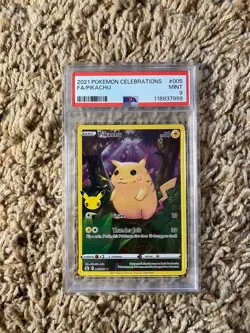 Pokemon TCG Pikachu 005/025 Celebrations Full Art Holo Rare 2021 PSA 9 - Image 1