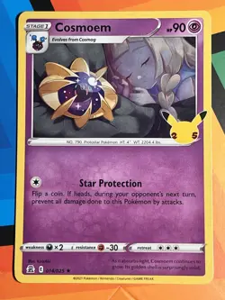 Cosmoem 014/025 Celebrations Holo Rare Pokemon TCG NM x1 - Image 1