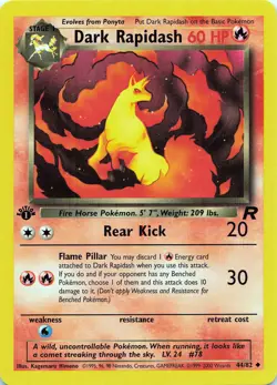 POKEMON Dark Rapidash #44/82 1st Edition Team Rocket NM - Image 1