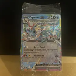 Pokemon Prismatic Evolutions Vaporeon ex 023/131 Surprise Box Stamped Sealed - Image 1
